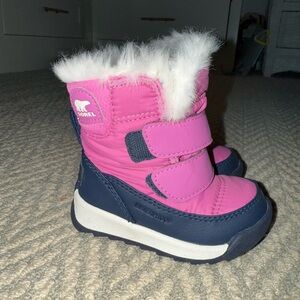 Sorel Kids' Fuchsia and Navy Snow Boots